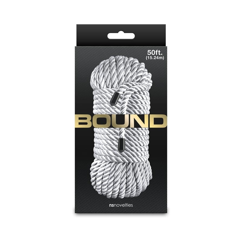 BONDAGE, FETISH & KINK Bound 50 ft. Rope Silver