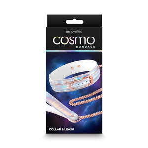 BONDAGE, FETISH & KINK Cosmo Bondage Collar & Leash Rainbow