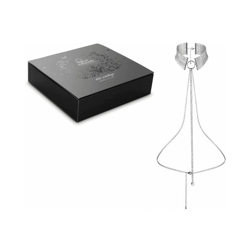 BONDAGE, FETISH & KINK Desir Metallique Mesh Collar Silver