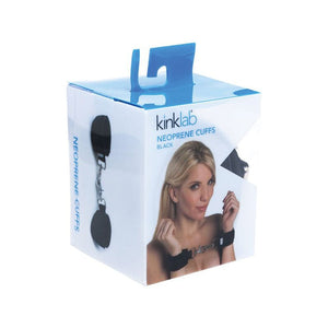 BONDAGE, FETISH & KINK KL Neoprene Black on Black Cuffs