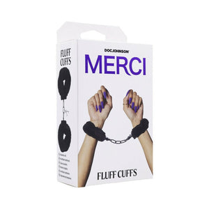 BONDAGE, FETISH & KINK Merci Fluff Cuffs Black