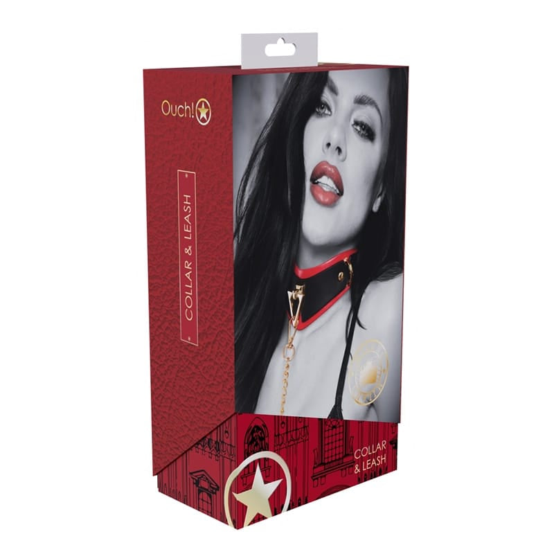 BONDAGE, FETISH & KINK Ouch! Milan Collection Collar with Leash