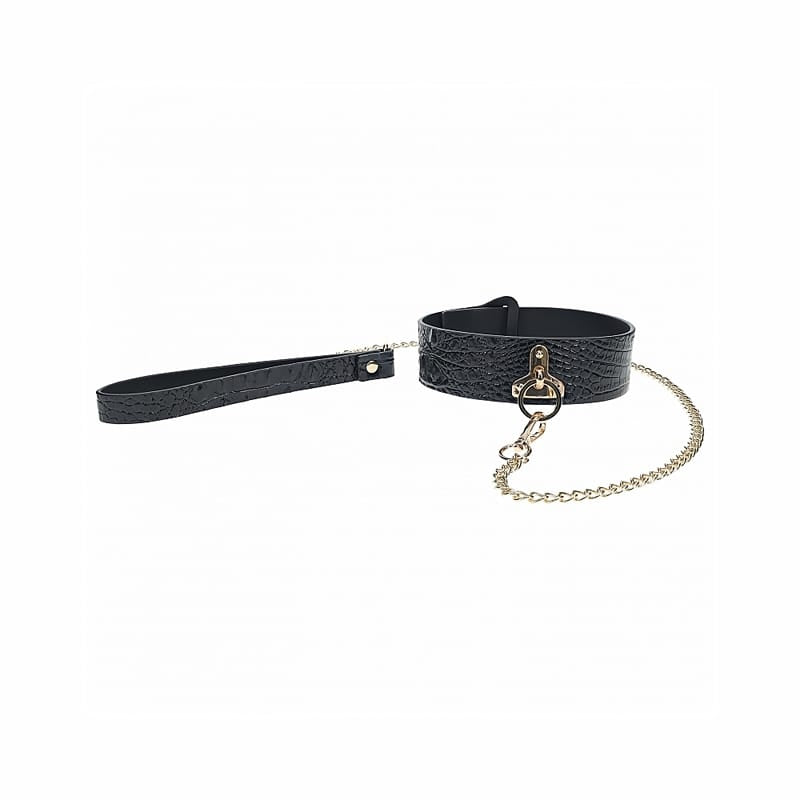 BONDAGE, FETISH & KINK Ouch! Rome Collection Collar with Leash