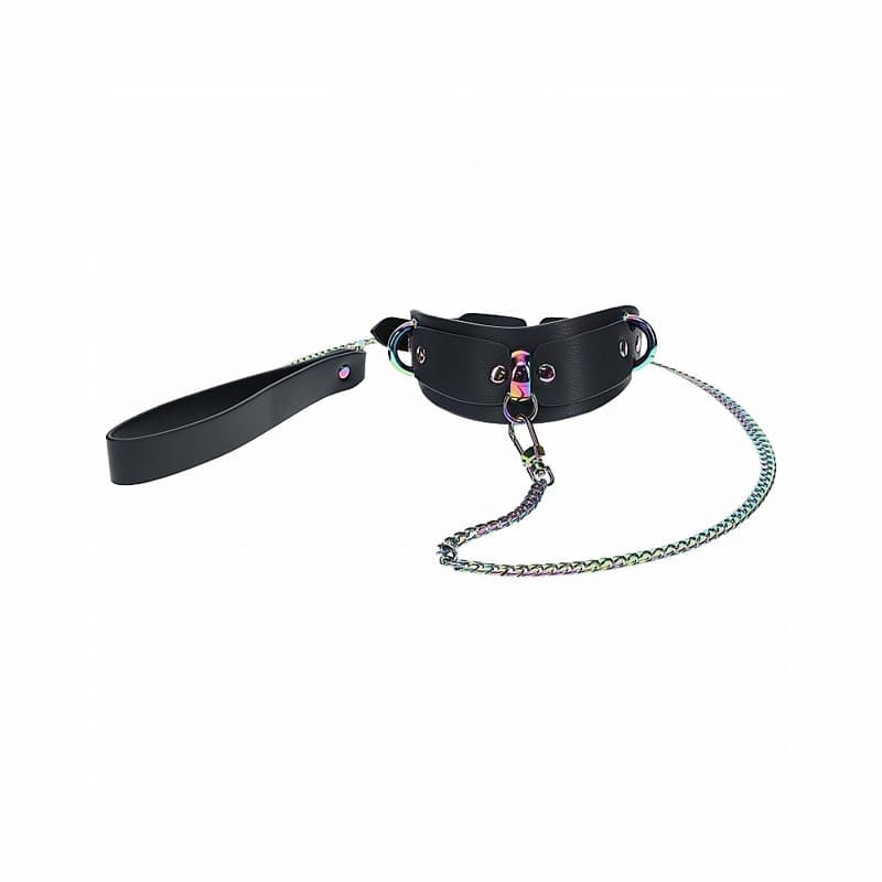 BONDAGE, FETISH & KINK Ouch! Venice Bonded Leather Collar & Leash Set