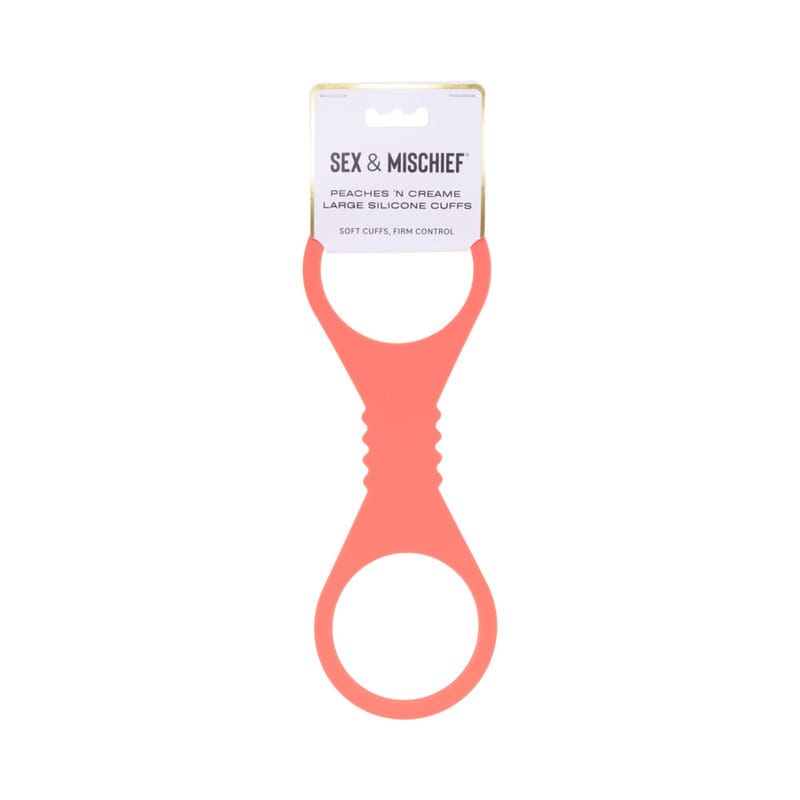 BONDAGE, FETISH & KINK Peaches 'n CreaMe Large Silicone Restraint Cuffs