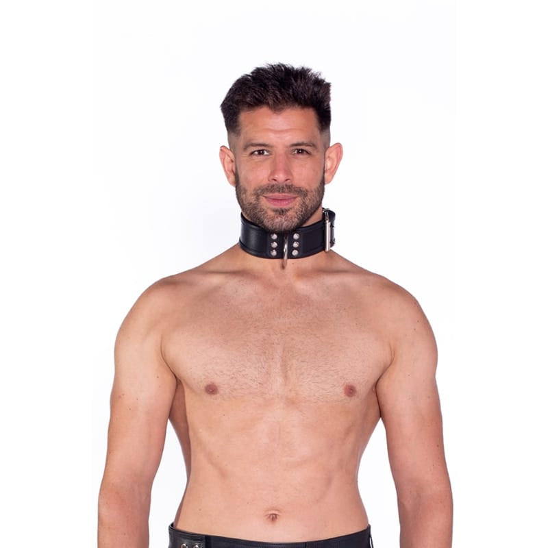 BONDAGE, FETISH & KINK Prowler RED Leather Collar LXL