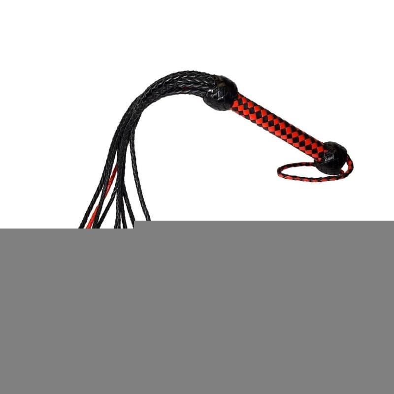 BONDAGE, FETISH & KINK Prowler RED Short Handle Flogger Blk/Red