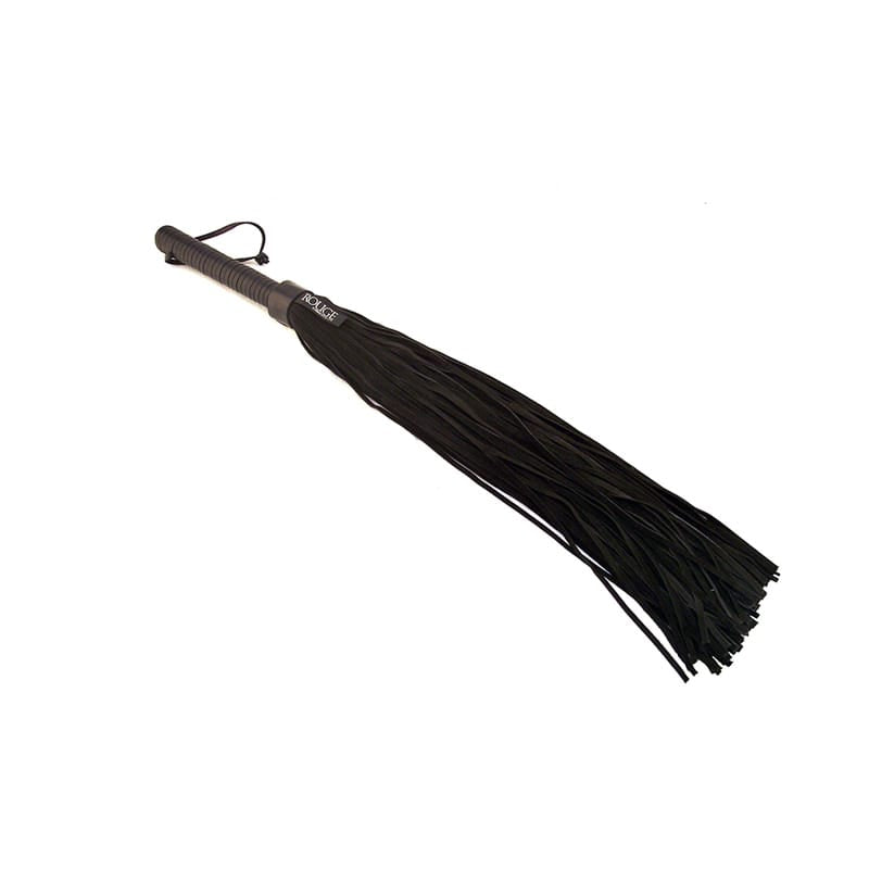 BONDAGE, FETISH & KINK Rouge Flogger Suede w/Leather Handle Blk