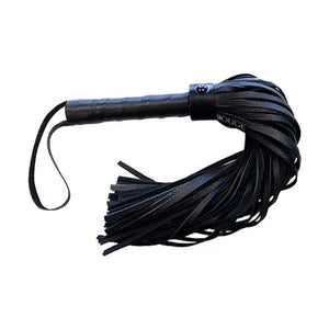BONDAGE, FETISH & KINK Rouge Long Leather Flogger Black W/Acces