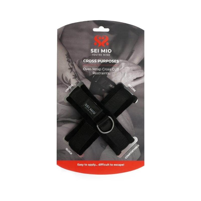 BONDAGE, FETISH & KINK SEI MIO Cross Purposes Over-Wrap Cuffs