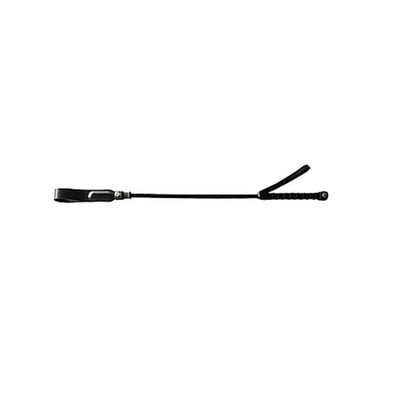 BONDAGE, FETISH & KINK Short Riding Crop Slim Tip (20") - BLACK