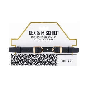 BONDAGE, FETISH & KINK SS S&M Double Buckle Day Collar