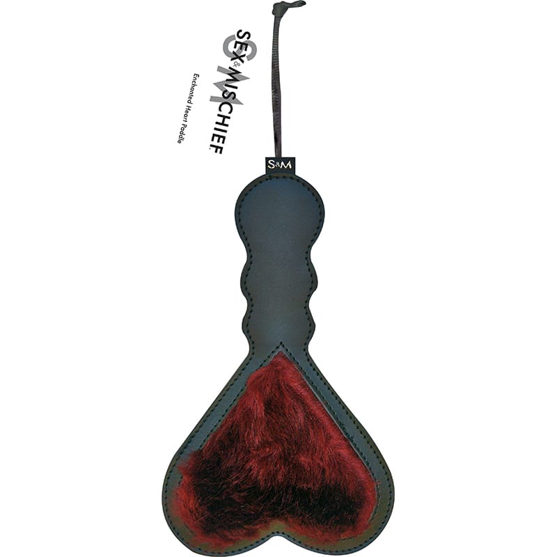 BONDAGE, FETISH & KINK SS S&M Enchanted Heart Paddle Burgundy