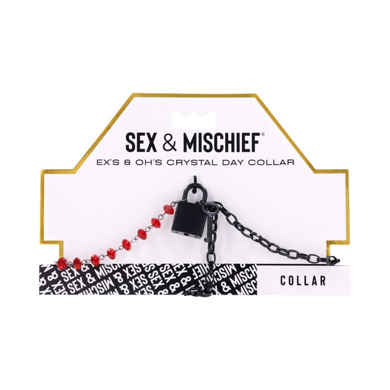 BONDAGE, FETISH & KINK SS S&M Ex's & Oh's Crystal Day Collar