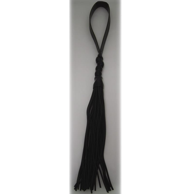 BONDAGE, FETISH & KINK SS S&M Noir Whip 16in Beaded Flogger