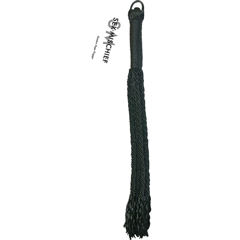 BONDAGE, FETISH & KINK SS S&M Shadow Rope Flogger Black