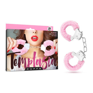 BONDAGE, FETISH & KINK Temptasia Faux Fur Cuffs Pink