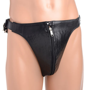Bondage Gear Spiked Leather Confinement Jockstrap