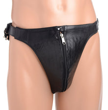 Bondage Gear Spiked Leather Confinement Jockstrap