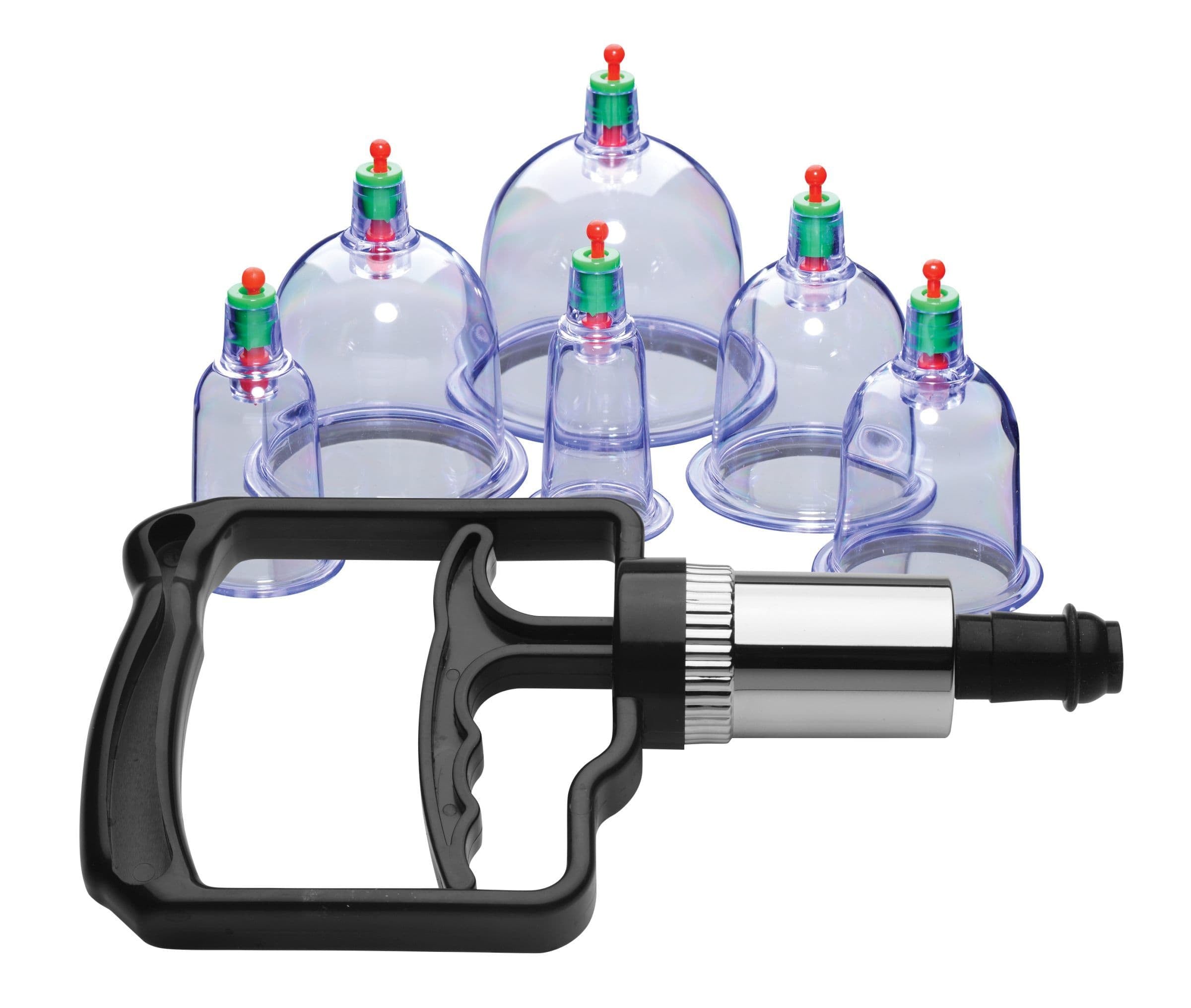 Breast and Nipple Pumps Sukshen 6 Piece Cupping Set with Acu-Points
