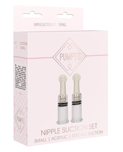 Breast Ticklers Shots Pumped Nipple Suction Set - Small Clear