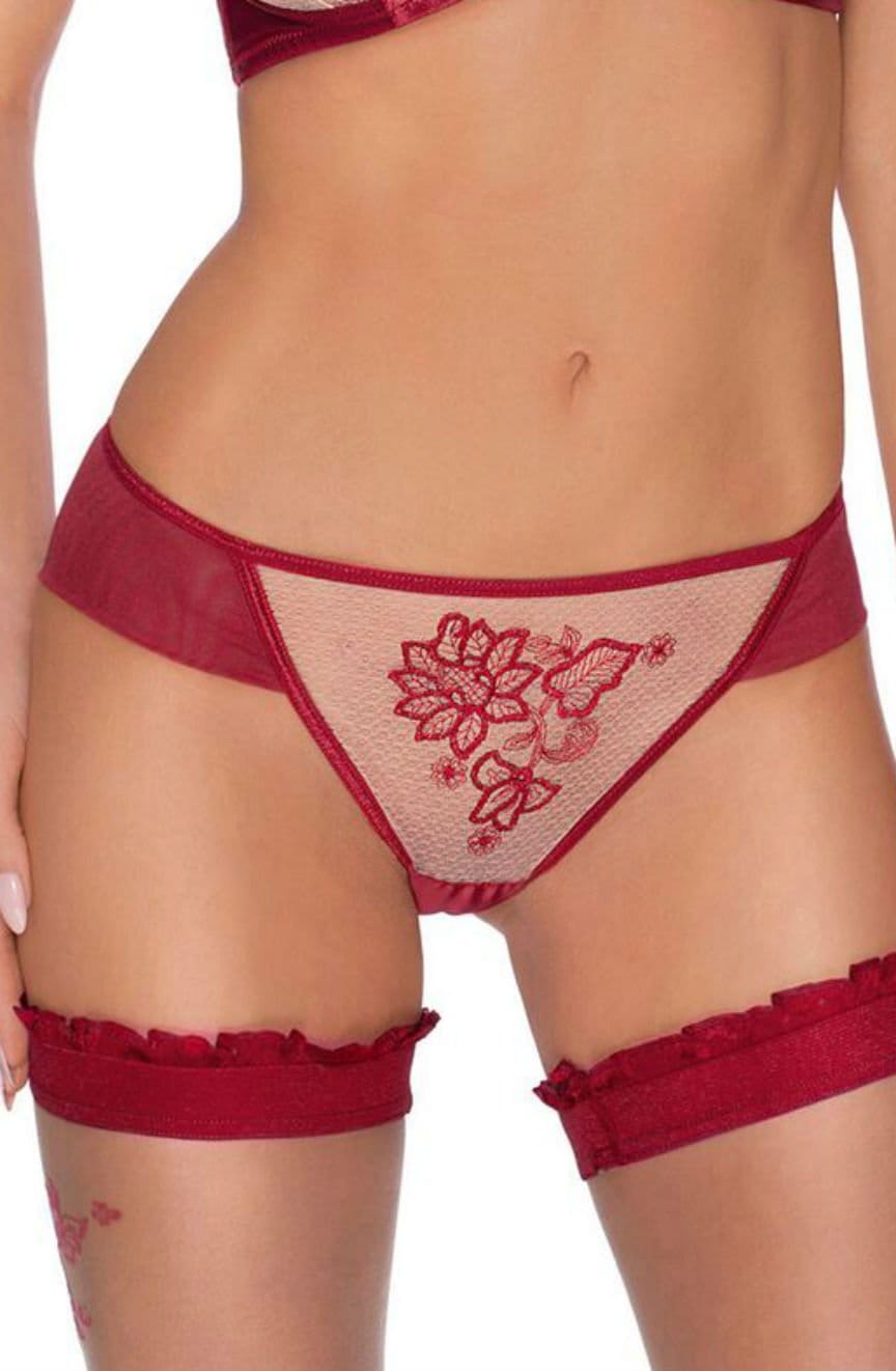 Briefs & Thongs Roza Mehendi Brief Claret