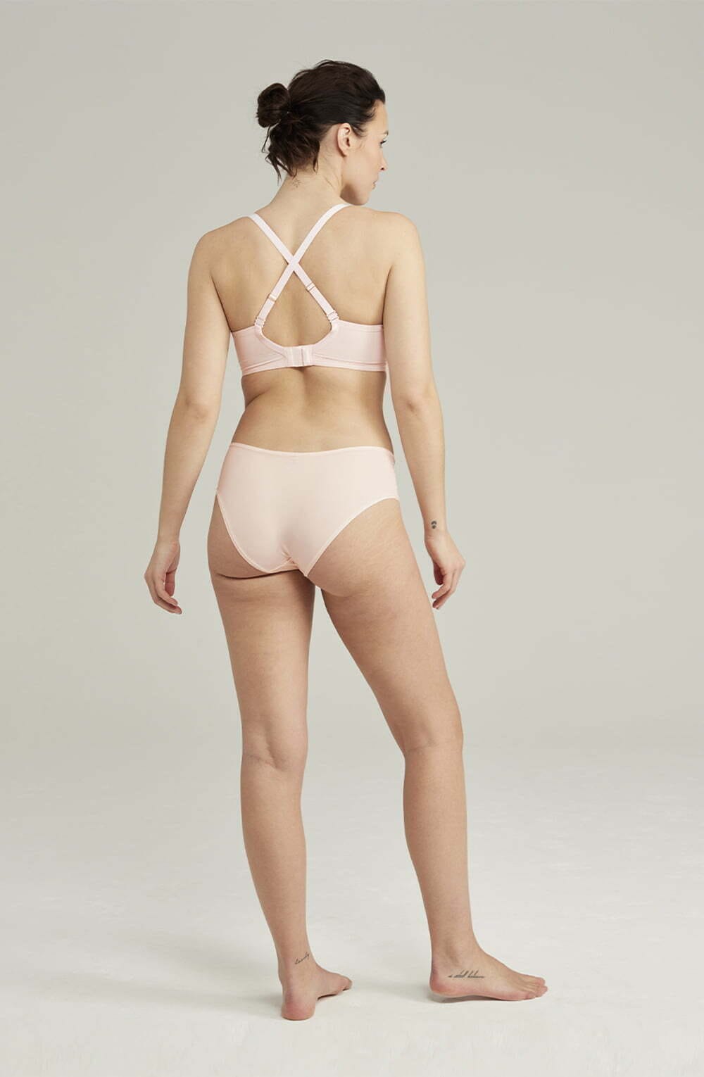 Briefs & Thongs The Second Skin Stretch Mid Rise Waist Brief Blush Pink