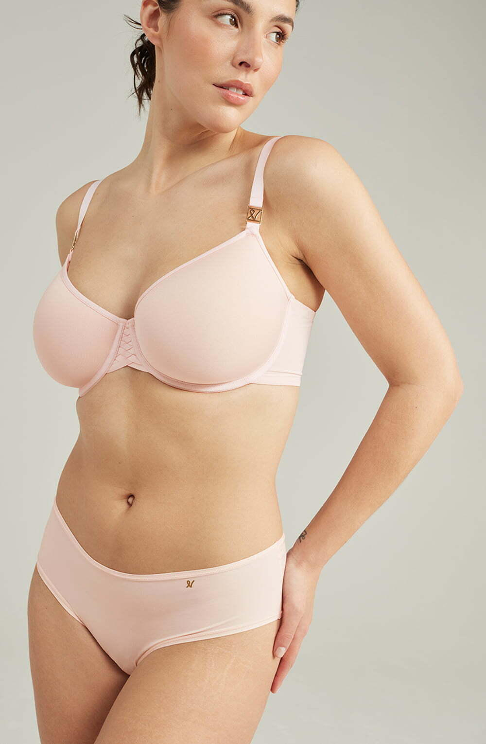 Briefs & Thongs The Second Skin Stretch Mid Rise Waist Brief Blush Pink