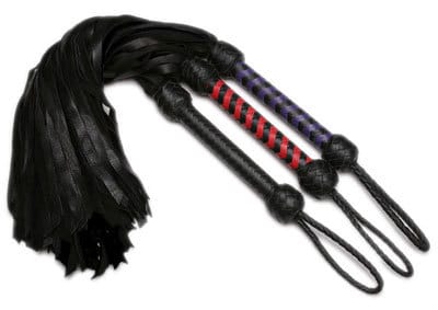 Bulk Packaged Products Strict Leather Premium Deerskin Flogger- Red