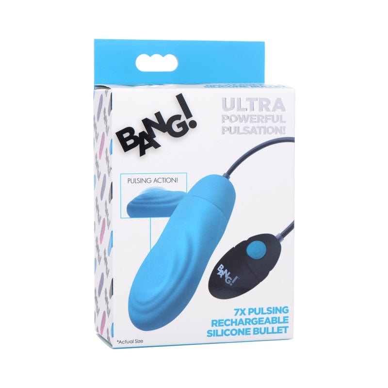 BULLETS AND EGGS BANG! 7X Pulsing Recharg Sili Bullet Blu