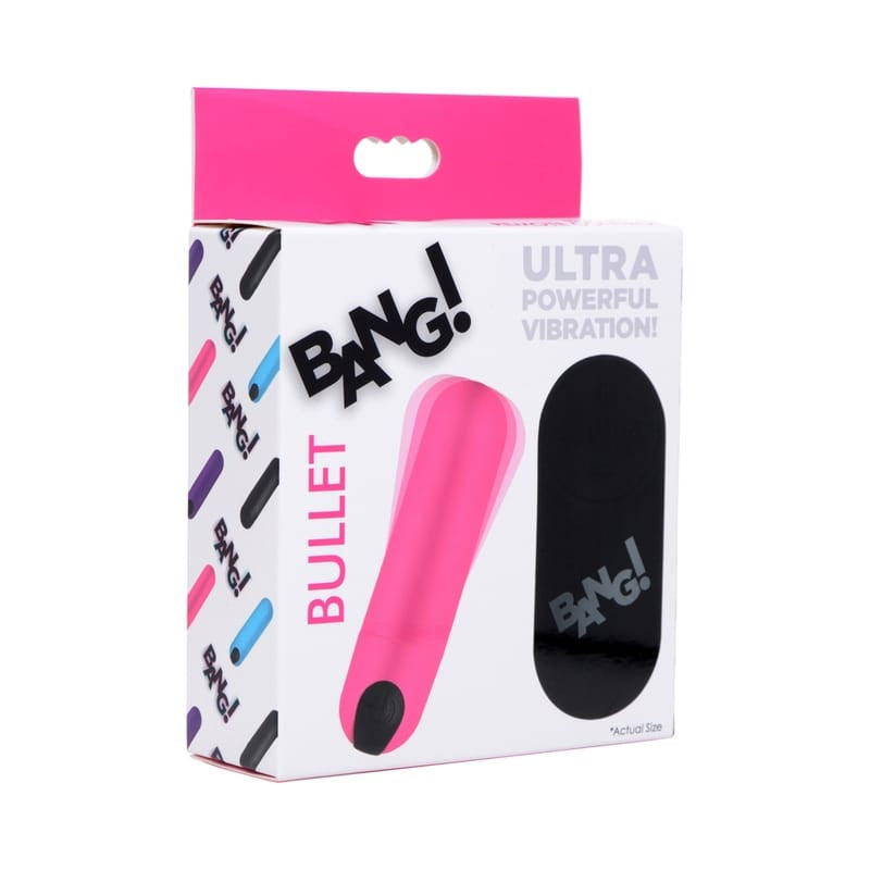 Bullets and Eggs BANG! Vibrating Bullet w/ Remote Pink