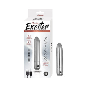 BULLETS AND EGGS Exciter Multi Function Bullet Vibe Silve