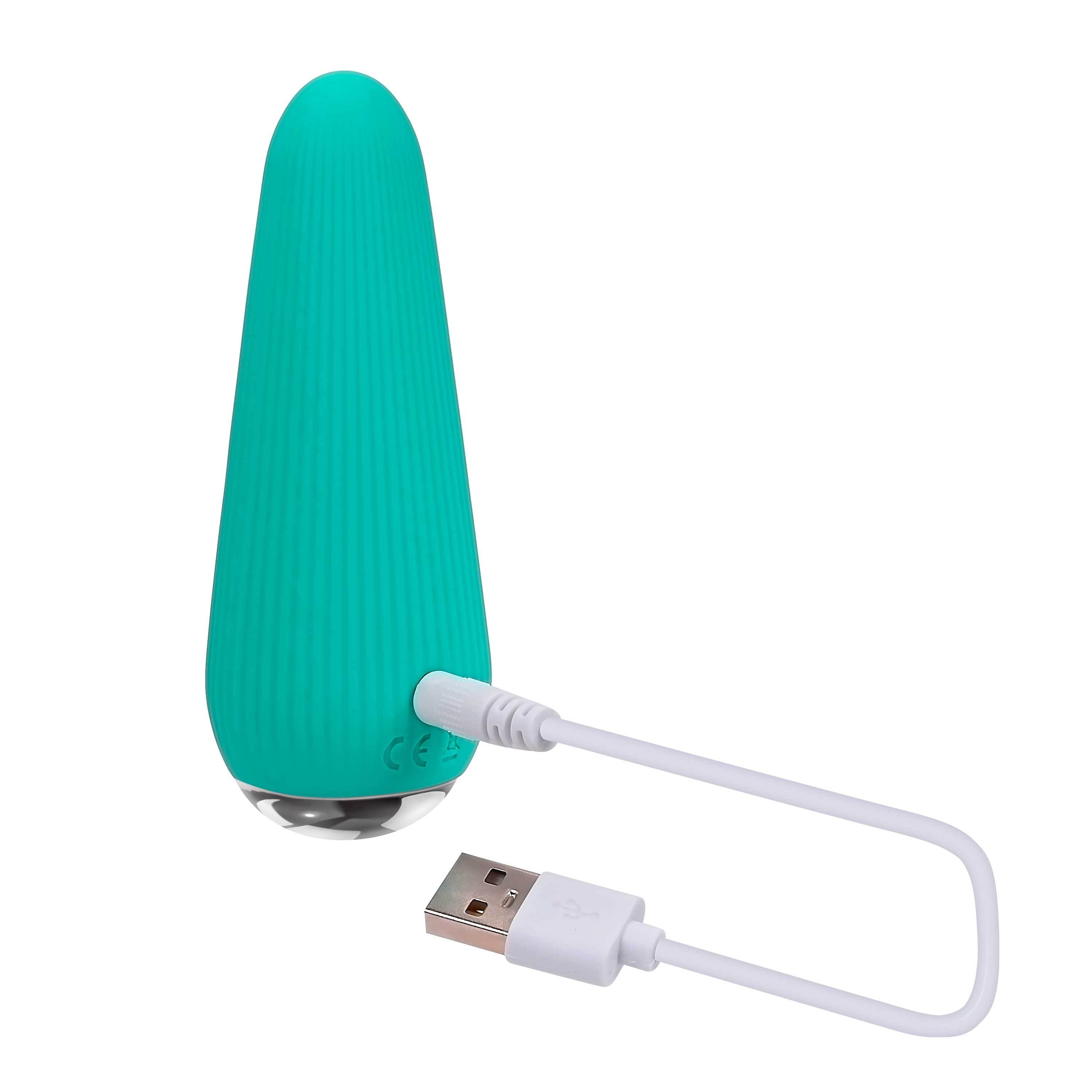 Bullets & Eggs O-Cone Rechargeable Vibrating Bullet - Teal