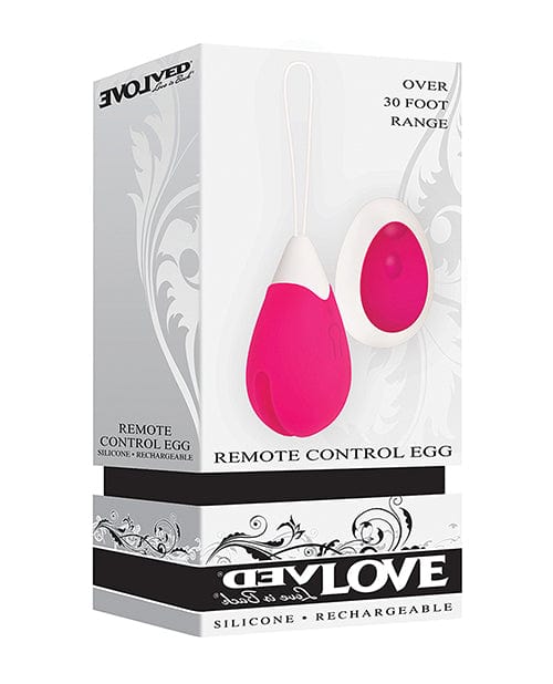 Evolved pink rechargeable remote control vibrating egg