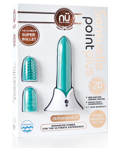 Bullets, Eggs, Rings Nu Sensuelle Point Plus Rechargeable Bullet - Tiffany Blue