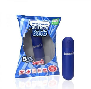 Bullets & Eggs Screaming o soft touch rechargeable bullets - blue