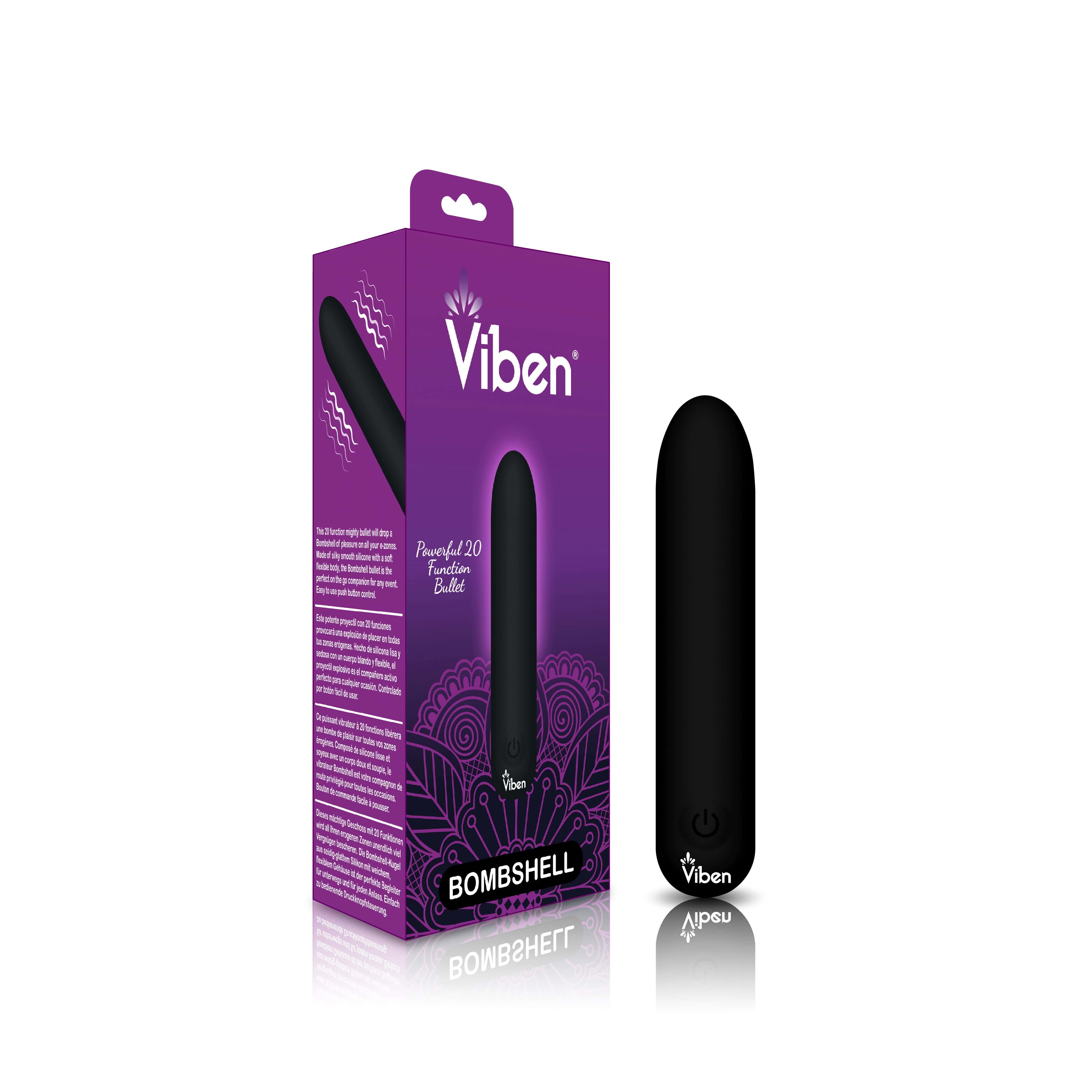 Bullets & Eggs Viben Bombshell Flexible Bullet Vibrator - Black