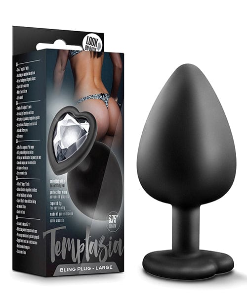 Butt Plugs Blush Temptasia Bling Plug w/Gem Large - Black