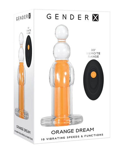 Crystal-Clear Beaded Remote Vibrating Plug – Orange