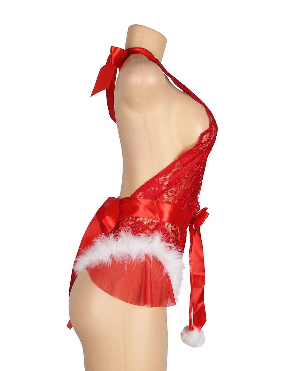 Christmas YesX YX874Q Christmas Sexy Halter Neck Teddy Up To 4XL