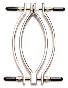 Clit Clamps Pussy Tugger Adjustable Pussy Clamp With Leash - Silver