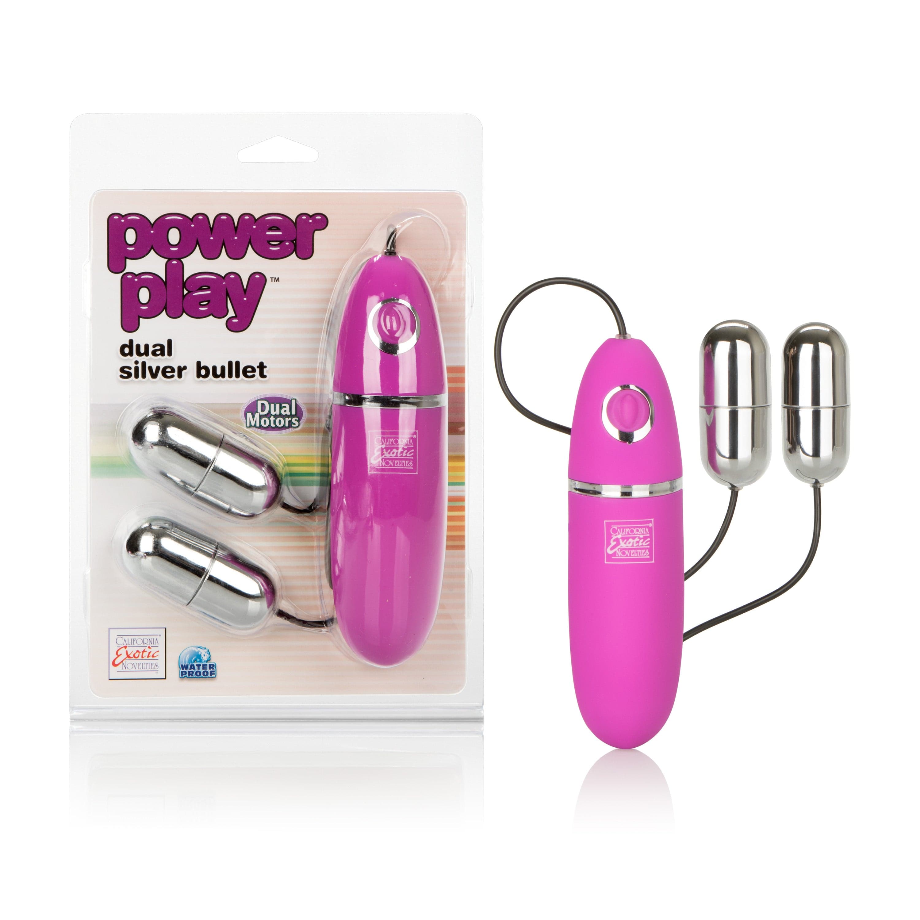Clit Stimulators Power Play Dual Silver Bullet