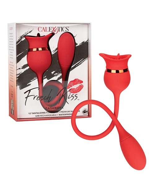 Clit Ticklers French Kiss Casanova Dual-Motor Tongue Vibrator - Red