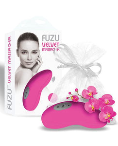 Clit Ticklers Fuzu Velvet Massager - Neon Pink