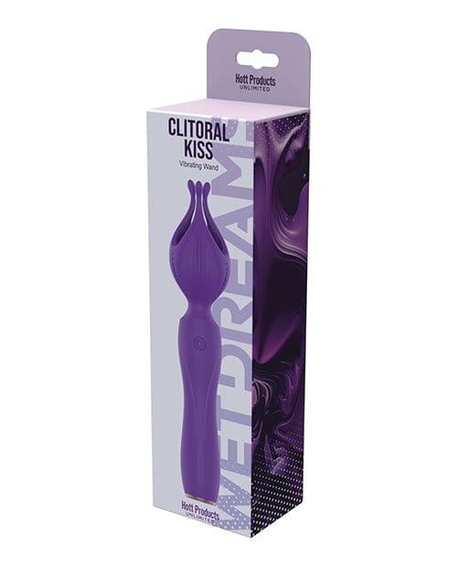 Clit Ticklers Hott Products Clitoral Kiss Vibrating Wand - Purple