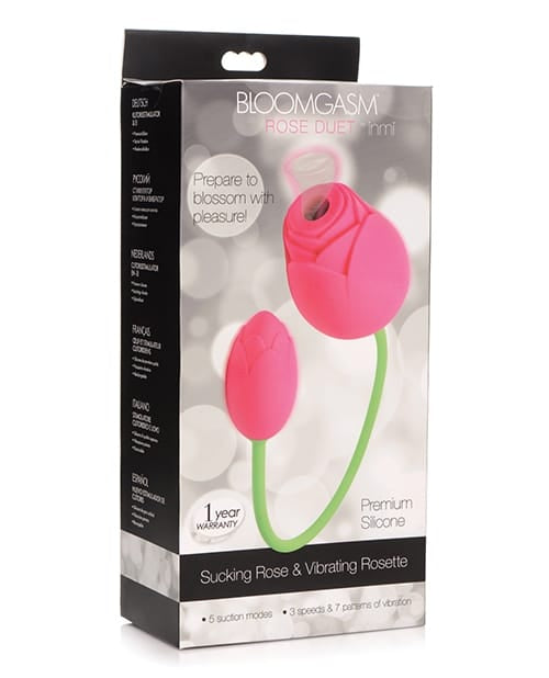 Clit Ticklers Inmi Bloomgasm 5X Suction Rose Duet - Pink