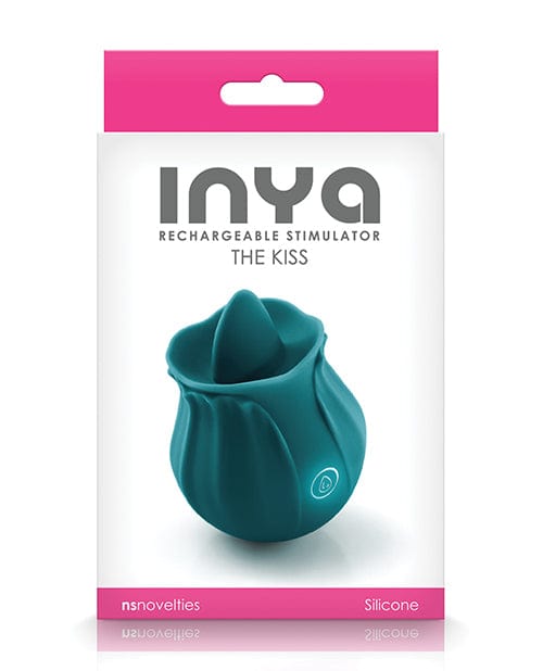 Clit Ticklers INYA The Kiss Rechargeable Rosebud Vibrator - Dark Teal
