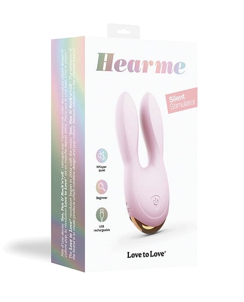 Clit Ticklers Love to Love Hear Me Flexible Ear Vibrator - Baby Pink