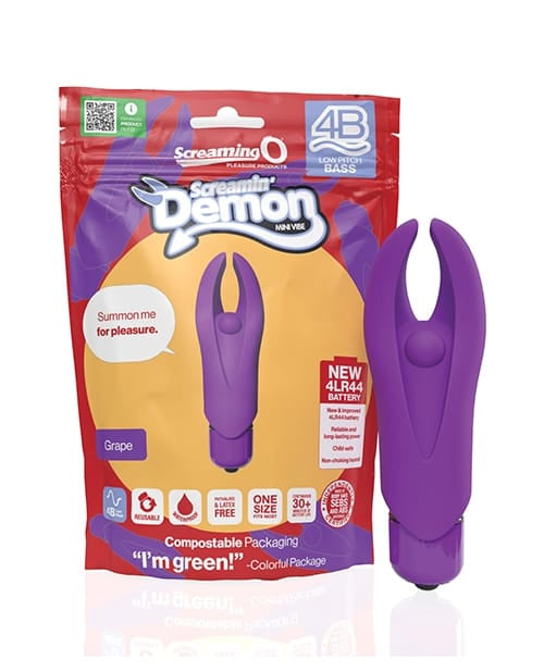 Clit Ticklers Screaming O 4B Demon Mini Vibe - Grape