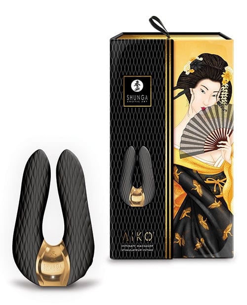 Clit Ticklers Shunga Aiko Dual-Motor Intimate Vibrator - Black